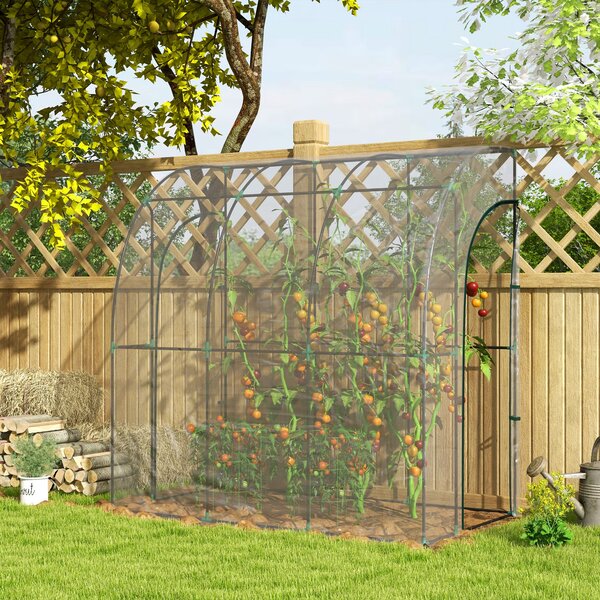 Outsunny 214cm x 118cm Walk-In Lean To Greenhouse, with Accessories Aosom UK