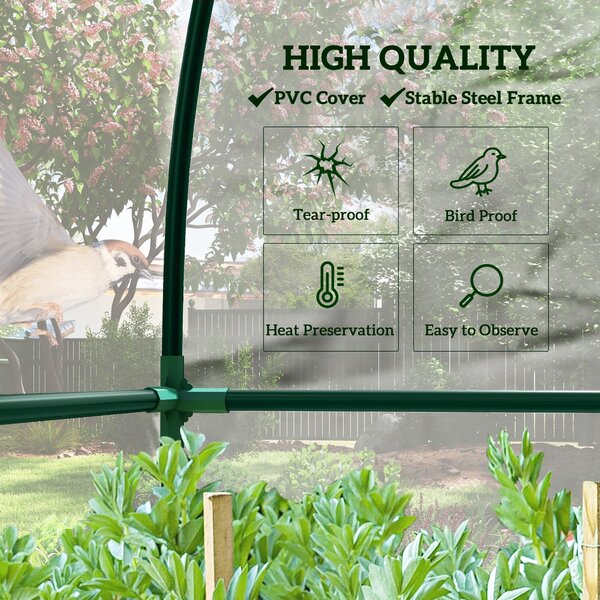 Outsunny 214cm x 118cm Walk-In Lean To Greenhouse, with Accessories Aosom UK
