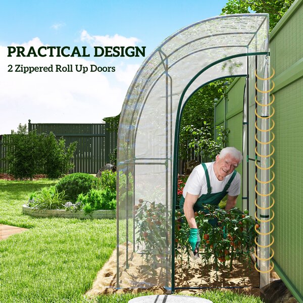 Outsunny 143cm x 118cm Walk-In Lean To Greenhouse, with Accessories Aosom UK
