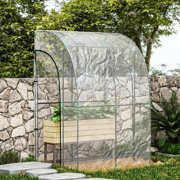 Outsunny 143cm x 118cm Walk-In Lean To Greenhouse, with Accessories Aosom UK