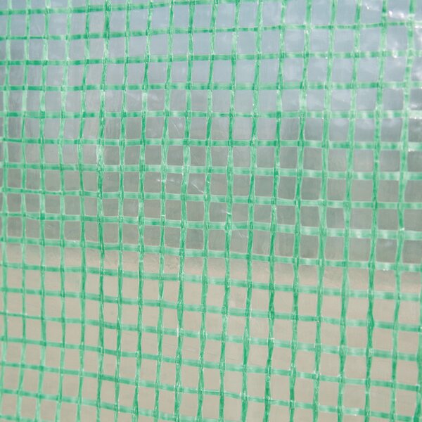 Outsunny Walk In Greenhouse, Garden Polytunnel with PE Cover, Zipped Roll Up Door and 6 Mesh Windows, 3x2x2m, Green Aosom UK