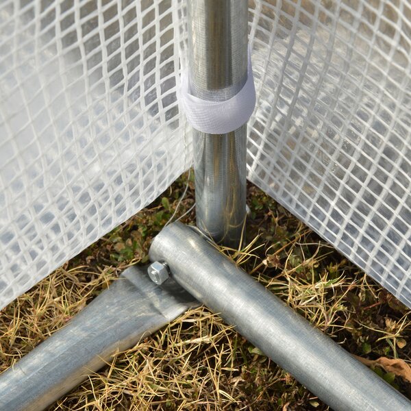 Outsunny 4x3x2m Polytunnel Greenhouse with Steel Frame, Vented Door & Reinforced Cover for Garden Growing, White Aosom UK