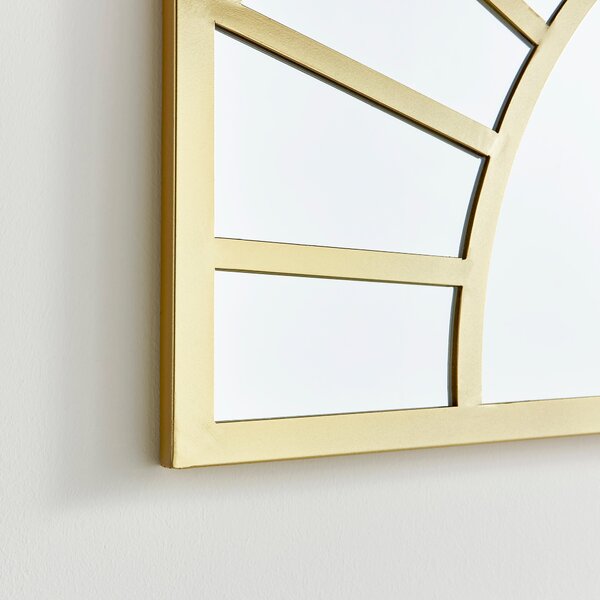 Sun Rays Rectangle Overmantel Wall Mirror