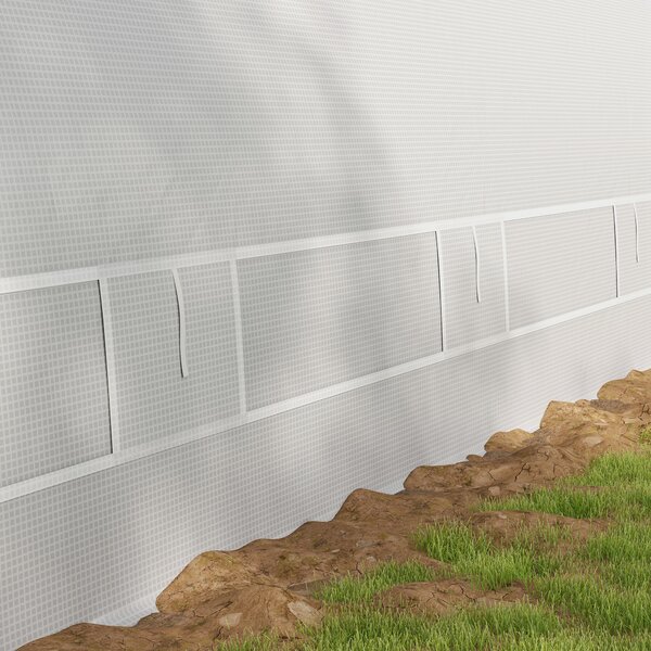 Outsunny Greenhouse for Seedlings Polytunnel with 15 Plant Labels, White Aosom UK