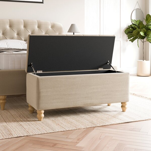 Arriana Woven End of Bed Storage Ottoman