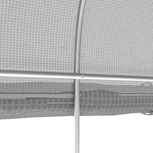 Outsunny 3 x 2m Walk-in Polytunnel Greenhouse, Zipped Roll Up Sidewalls, Mesh Door, Mesh Windows, Tunnel Warm House Tent w/ PE Cover, White Aosom UK