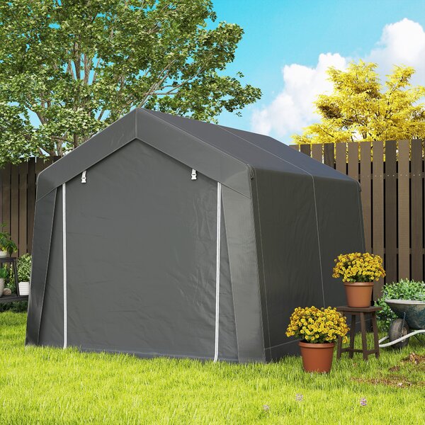 Outsunny 3 x 3(m) Waterproof Portable Shed, Garden Storage Tent with Ventilation Window, for Bike, Motorbike, Garden Tools