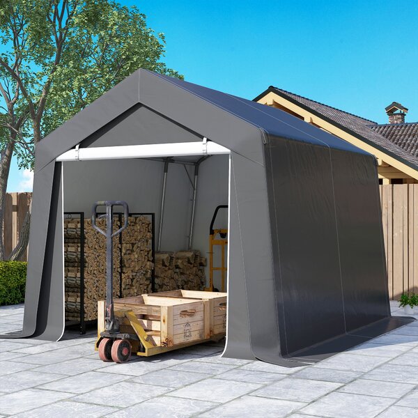 Outsunny 3 x 3(m) Waterproof Portable Shed, Garden Storage Tent with Ventilation Window, for Bike, Motorbike, Garden Tools