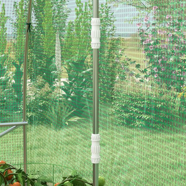 Outsunny Greenhouse, Polytunnel with Sprinkler System, 3 x 2m, Sturdy Frame, Green Aosom UK