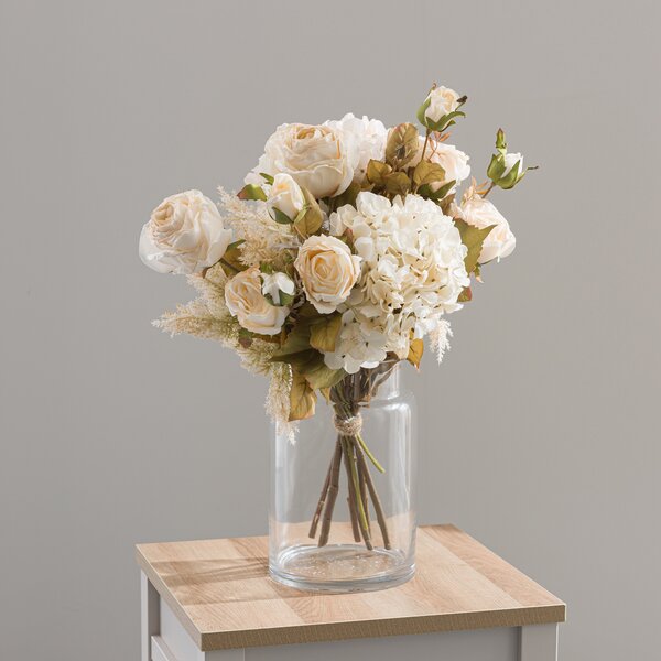 Artificial Dried Cream Rose Bouquet