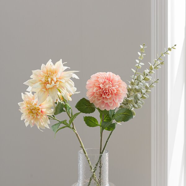 Artificial Peach Dahlia Letterbox Bouquet