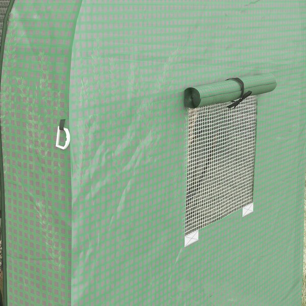 Outsunny Tomato Greenhouse, Garden Growhouse w/ 2 Roll-up Doors and 4 Mesh Windows, Portable Green House, 185 x 94 x 150cm, Green Aosom UK