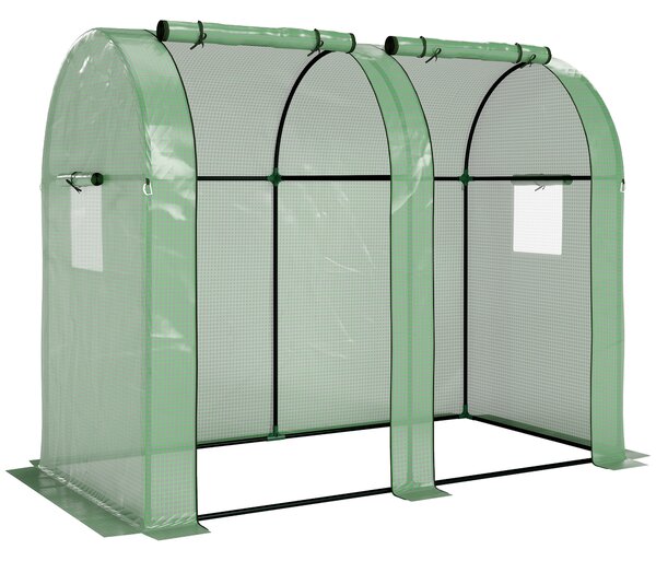 Outsunny Tomato Greenhouse, Garden Growhouse w/ 2 Roll-up Doors and 4 Mesh Windows, Portable Green House, 185 x 94 x 150cm, Green Aosom UK