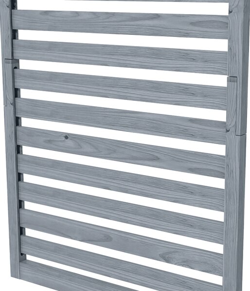 Outsunny Wall Mounted Plant Stands Set of 2, Fir Wood Flower Stand with Shelves and Slatted Trellis for Patio, Balcony, Porch Aosom UK
