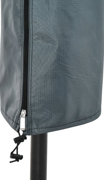Outsunny Offset Garden Parasol with Waterproof Cover, UV Protection, Easy to Use, Grey Aosom UK