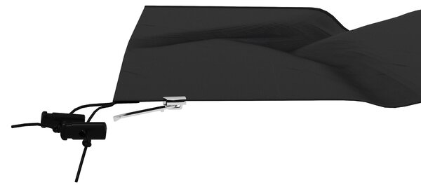 Outsunny Parasol Cover, Cantilever Umbrella Cover, Banana Umbrella Cover with Zipper for Outdoor Garden, Patio, Black