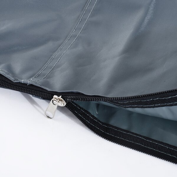 Outsunny Offset Garden Parasol with Waterproof Cover, UV Protection, Easy to Use, Grey Aosom UK