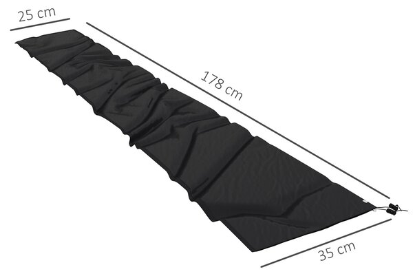 Outsunny Parasol Cover, Cantilever Umbrella Cover, Banana Umbrella Cover with Zipper for Outdoor Garden, Patio, Black