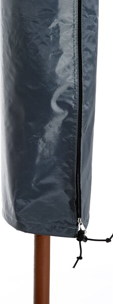 Outsunny Offset Garden Parasol with Waterproof Cover, UV Protection, Easy to Use, Grey Aosom UK