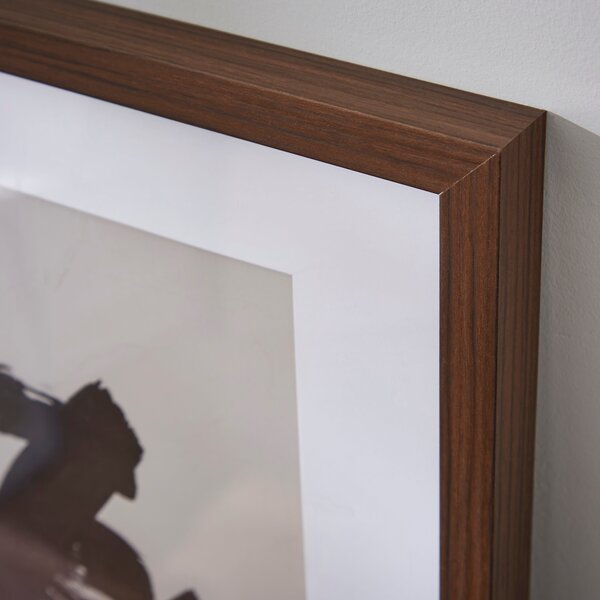 Essentials Walnut Effect Box Photo Frame