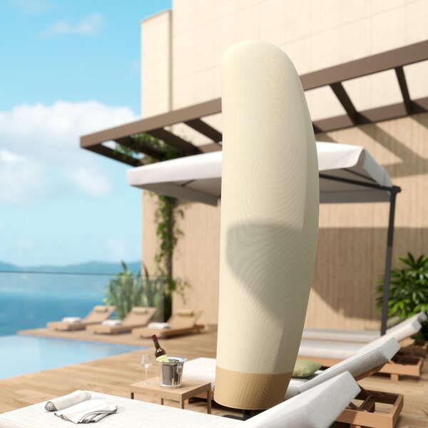 Outsunny Garden Parasol Cover Deluxe, Waterproof Outdoor Furniture Protector, Large, Cantilever Rain Shield, 56 x 220H cm Aosom UK