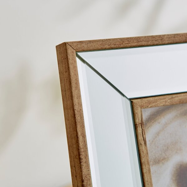 Mirror and Wood Effect Photo Frame