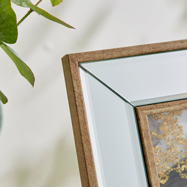 Mirror and Wood Effect Photo Frame