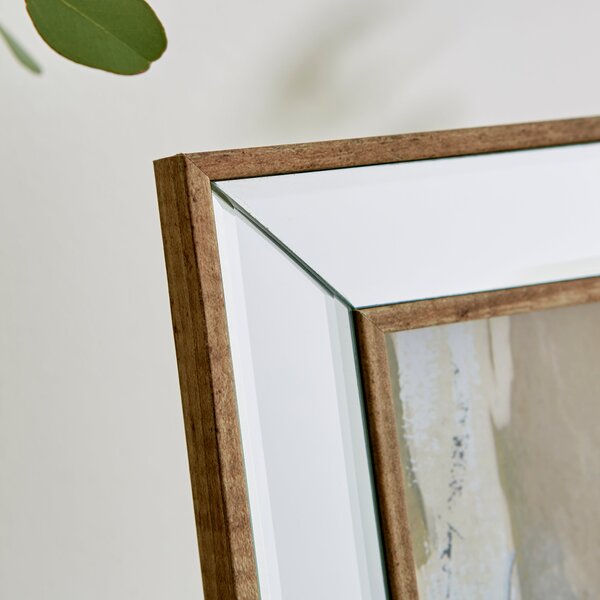 Mirror and Wood Effect Photo Frame