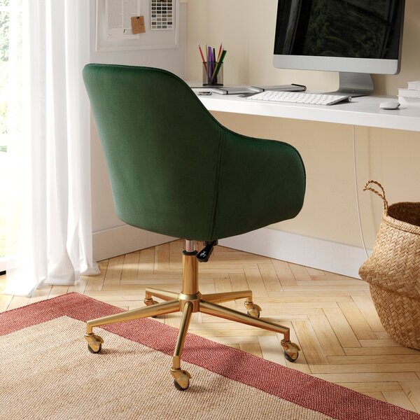 Connie Pleated Velvet Office Chair