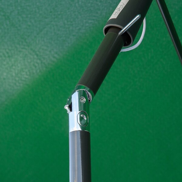 Outsunny Aluminous Rectangular Parasol: Tilting Patio Sunshade, 2M x 1.25M, Verdant Green