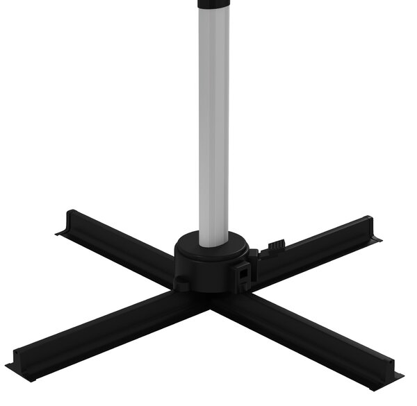 Outsunny Waterproof Cantilever Parasol Paradise: 3x3m Square Shade with Crank, Tilt, and 360° Rotation, Aluminium Frame, Green Aosom UK