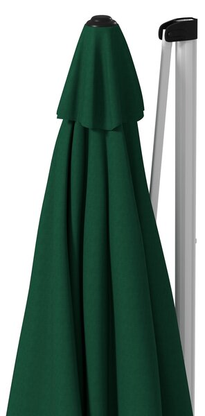Outsunny Waterproof Cantilever Parasol Paradise: 3x3m Square Shade with Crank, Tilt, and 360° Rotation, Aluminium Frame, Green Aosom UK
