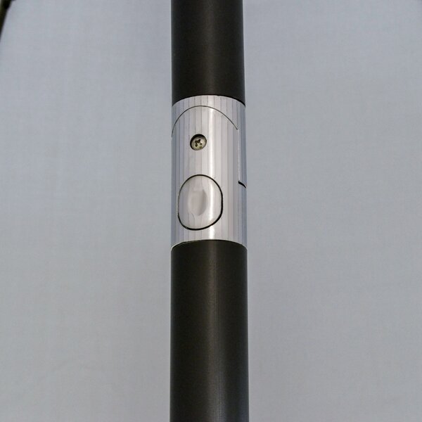 Outsunny Waterproof 2.5m Adjustable Outdoor Garden Parasol Umbrella Sun Shade with Crank & Tilt, Light Grey Aosom UK