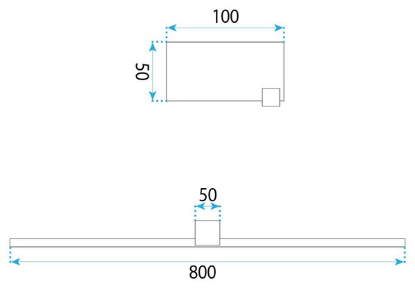 Bathroom LED wall sconce SWE042-1W 80 cm Chrome