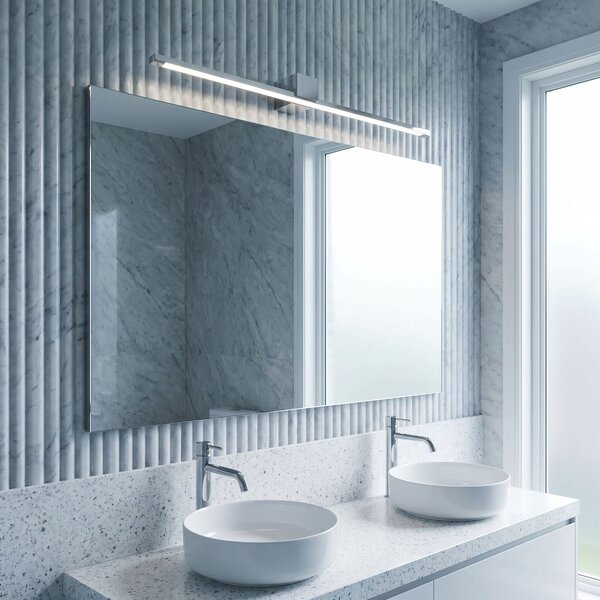 Bathroom LED wall sconce SWE042-1W 80 cm Chrome