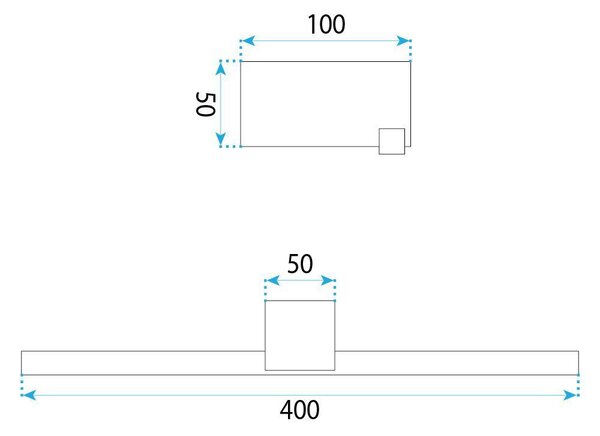Bathroom LED wall sconce SWE049-1W 40 cm Black
