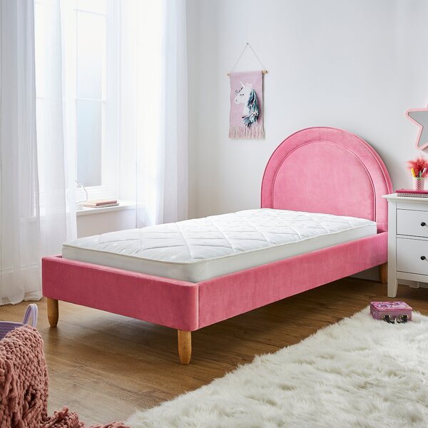 Kids Velvet Nyla Bed, Pink