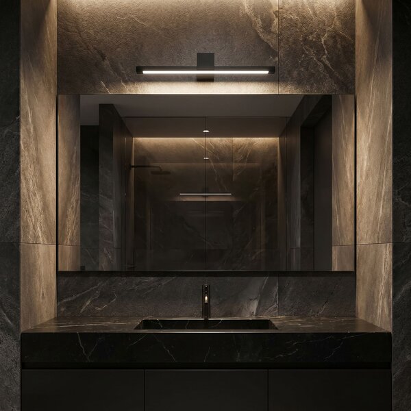 Bathroom LED wall sconce SWE049-1W 40 cm Black