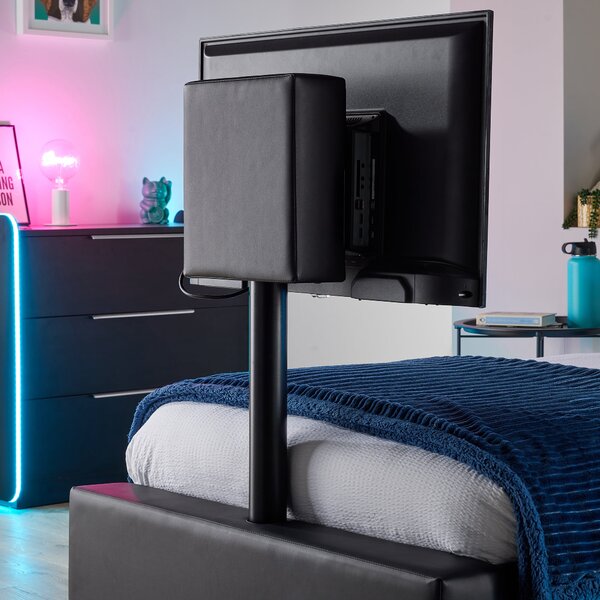 XR Living Ava TV Bed with LED Lights and TV Mount