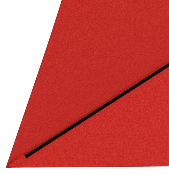 Outsunny 2 x 3(m) Garden Parasol Umbrella, Rectangular Outdoor Market Umbrella Sun Shade with Crank & Push Button Tilt, 6 Ribs, Wine Red