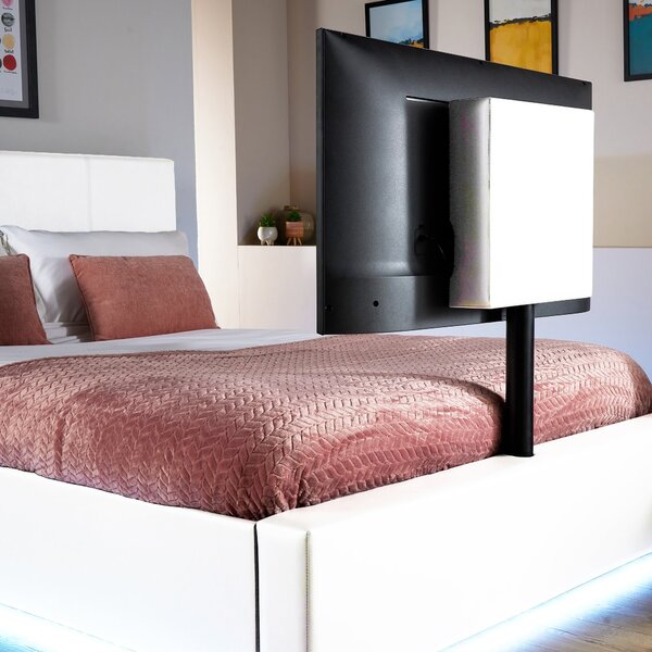 XR Living Ava TV Bed with LED Lights and TV Mount