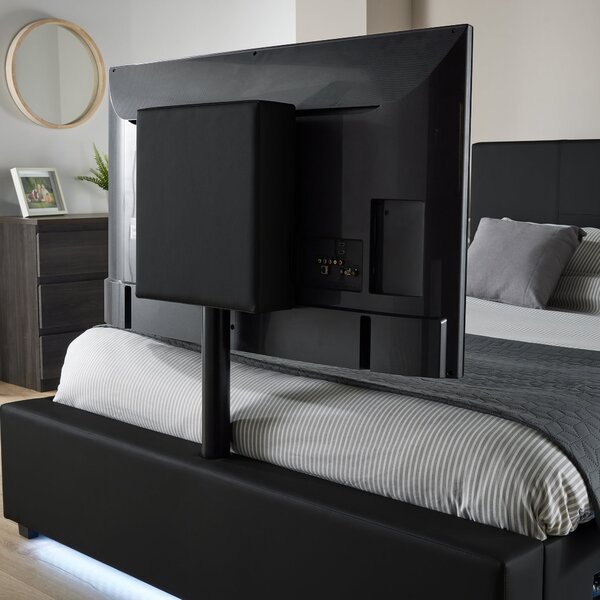 XR Living Ava TV Bed with LED Lights and TV Mount