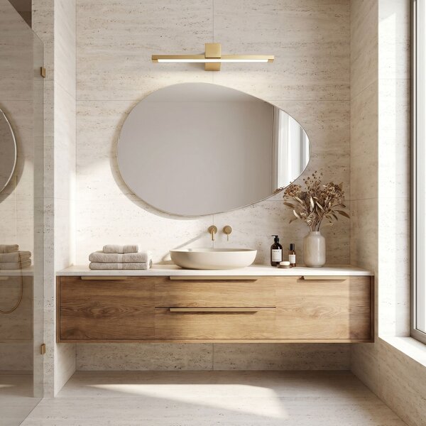 Bathroom LED wall sconce SWE047-1W 60cm GOLD BRUSH