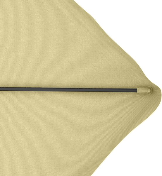 Outsunny 2.5m Square Double Top Garden Parasol Cantilever Umbrella with Ruffles, Beige
