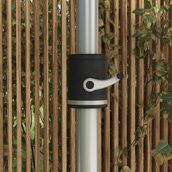 Outsunny Waterproof LED Patio Umbrella, Lighted Deck Umbrella with 4 Lighting Modes, Solar & USB Charging, Khaki Aosom UK