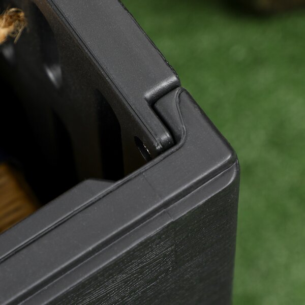 Outsunny 336L Extra Large Garden Storage Box, Water-Resistant Heavy-Duty Plastic Patio Cushion Chest with Wheels & Handles, Black Aosom UK