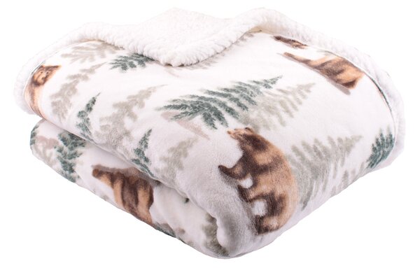 Lodge Bear Walks Bedspread 150cm x 200cm