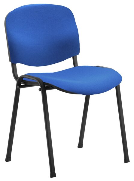 Pack Of 4 Summit Fabric ISO Conference Chairs With Black Frame, Blue