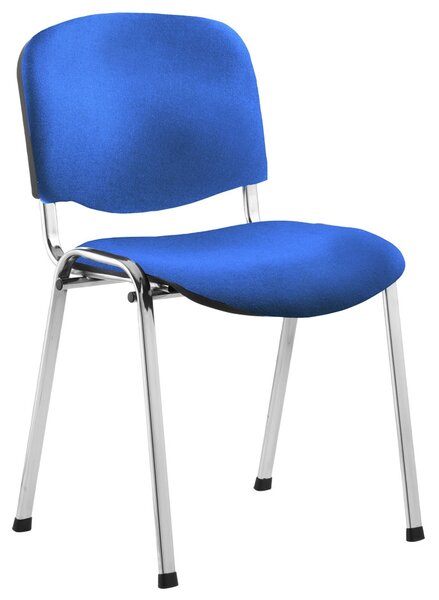 Pack Of 4 Summit Fabric ISO Conference Chairs With Chrome Frame, Blue