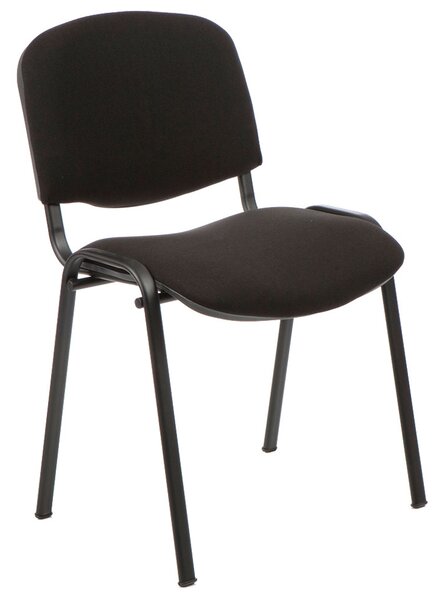 Pack Of 4 Summit Fabric ISO Conference Chairs With Black Frame, Black